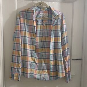 Frank & Eileen Pastel Plaid Button-Down Shirt in Yellow, Blue, Pink